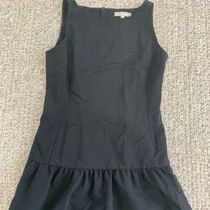Black Sleeveless Drop-Waist Dress